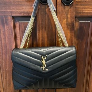 Saint Laurent Lou Lou medium chain bag in matelasse “Y” leather